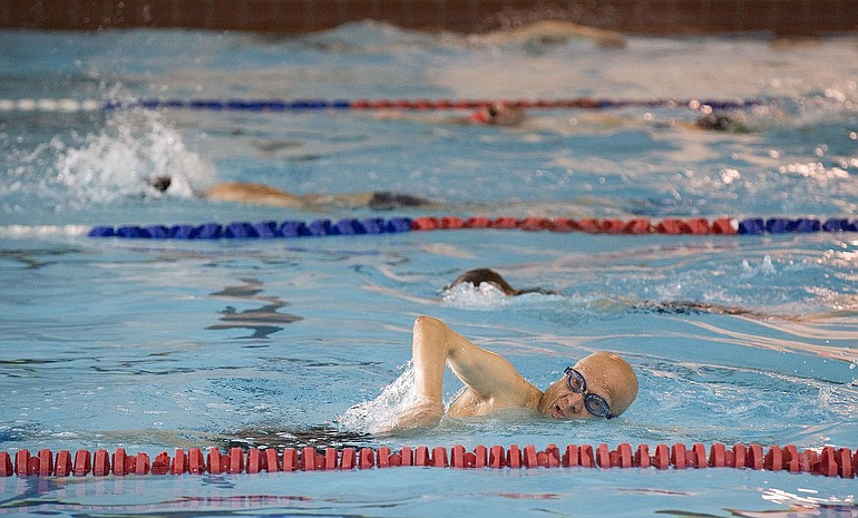 Bharat Kumar of Vancouver swims laps at the Marshall Community Center pool.