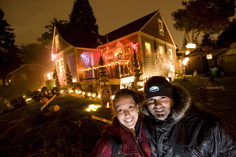 Maria O'Conner and David Torres decorated their home at 3205 Grant St. in Vancouver.