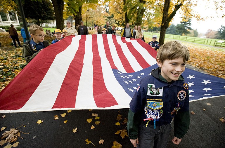 Kevin McCullough of Cub Scout Pack 449 was among about 2,500 participants.