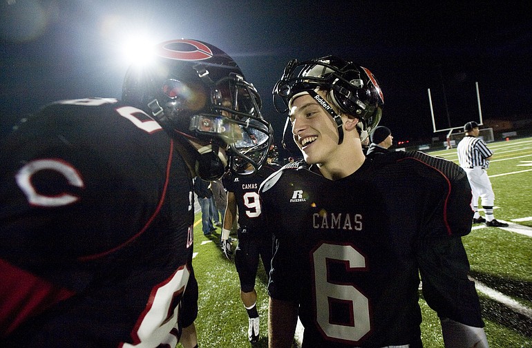 Quarterback Tony Gennaro (6) has completed 25 of 44 passes for 364 yards and six touchdowns in two playoff starts for Camas.