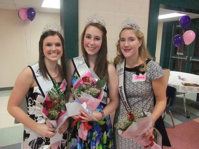 Courtney Altflish, from left, Kory Grell and Jessica Watts were selected from 13 contestants for the Woodland Planters Days court for 2011.