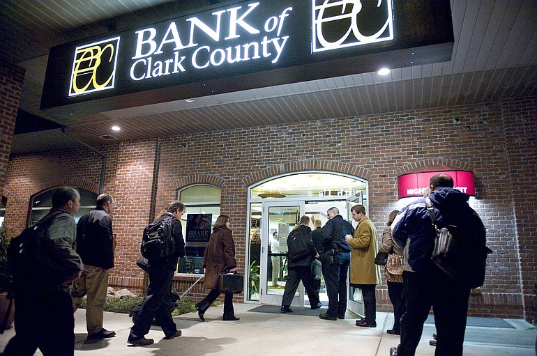 Regulators swarm into the Bank of Clark County on Jan.
