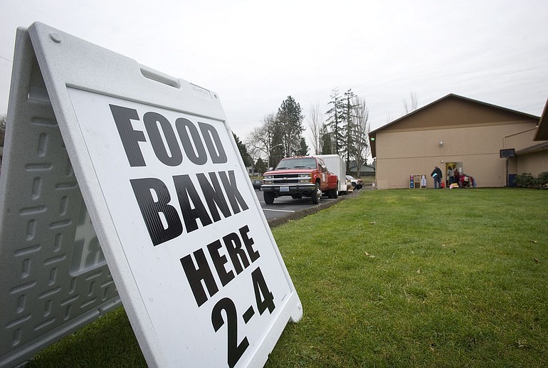 The Lewis River Mobile Food Bank trailer is part of a regional network of food banks facing record demand this year.