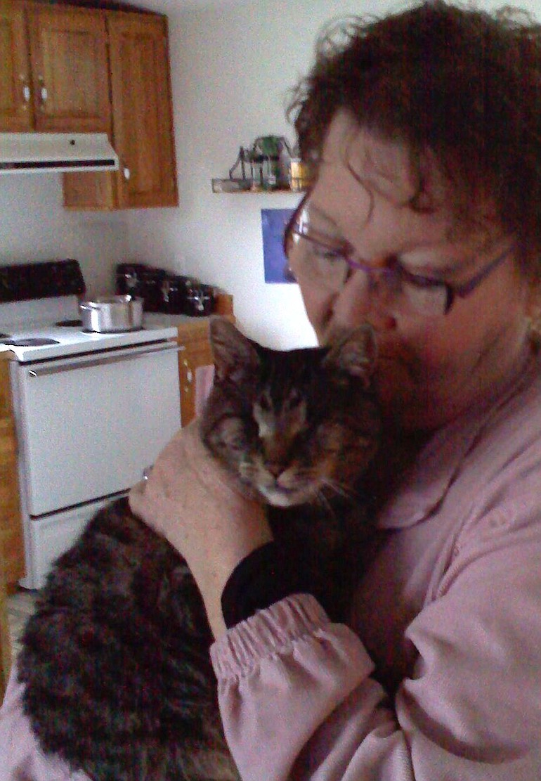 Ridgefield's Barbara Crandall took in an eyeless cat, Sarah.