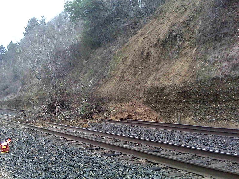 A Vancouver-area landslide Saturday morning means a halt to passenger train traffic until 6:50 a.m.