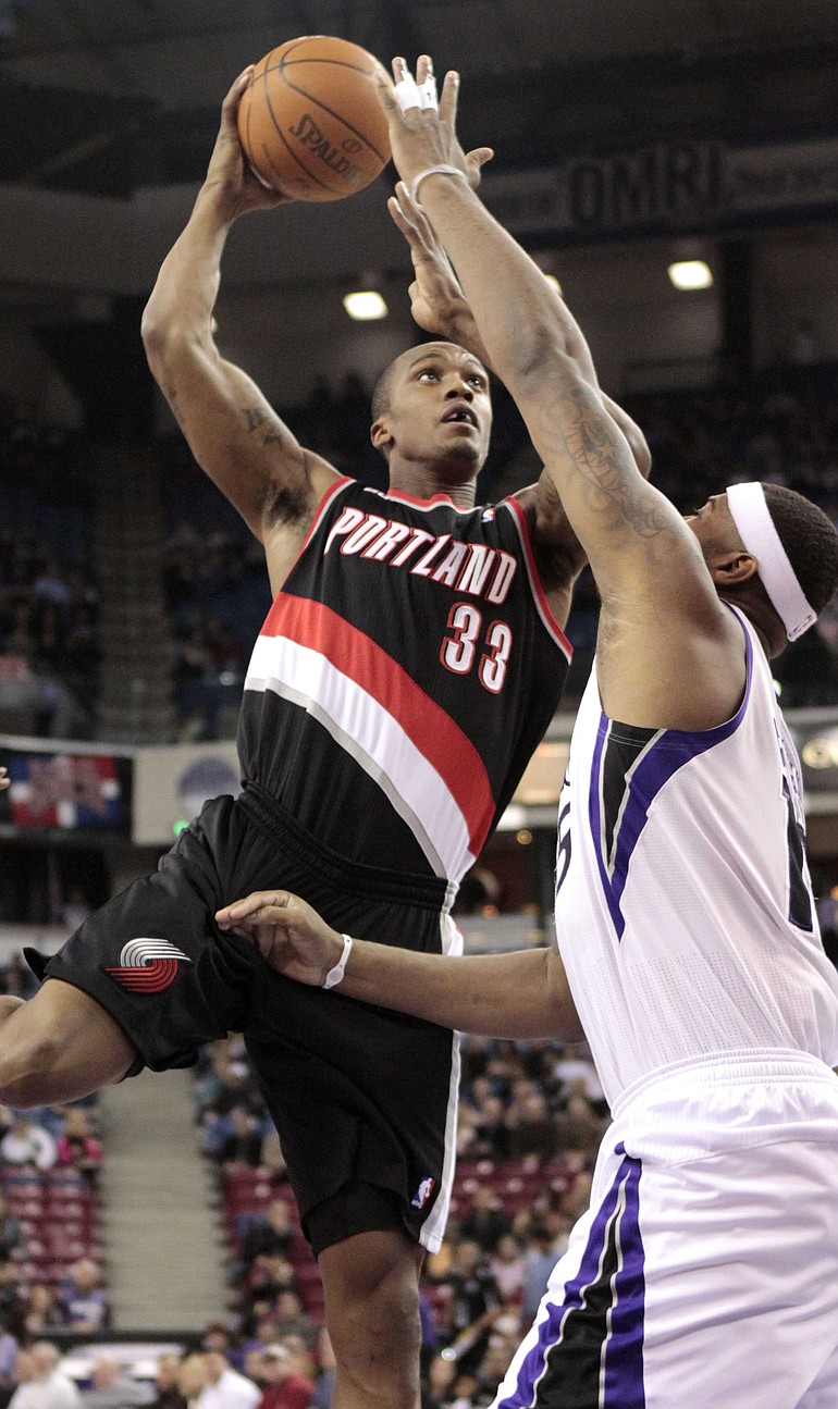 Portland Trail Blazers forward Dante Cunningham (33) has moved into a substantial role with the team this season due to numerous injuries to Blazers big men.