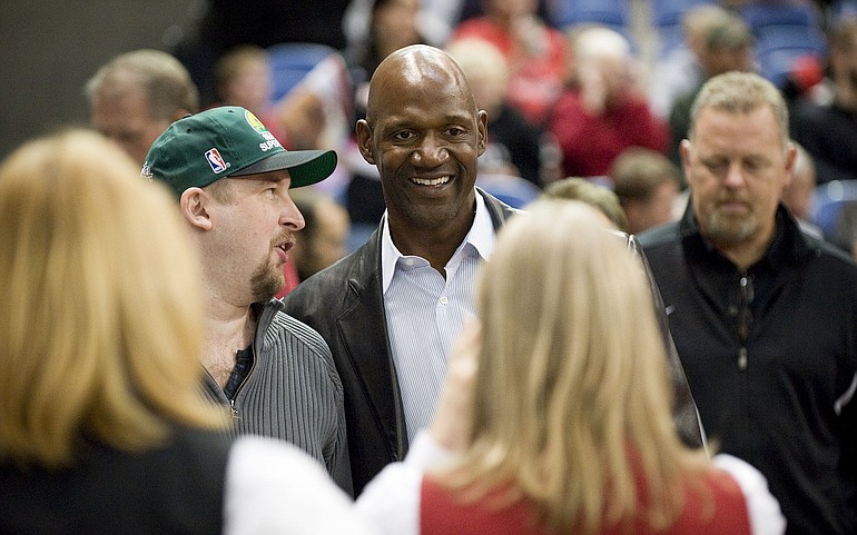 Former Trail Blazer Terry Porter remains a fan favorite, here having his photo taken before a preseason game in 2009.