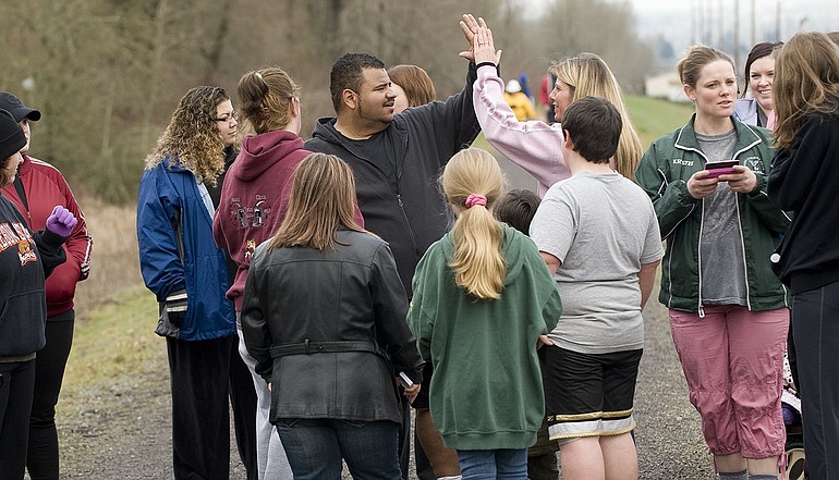 &quot;The Biggest Loser&quot; contestant Arthur Wornum of Portland was greeted by fans Saturday morning during an organized walk at Captain William Clark Park in Washougal.