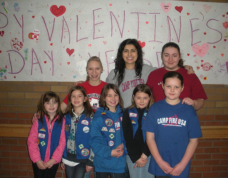 Central Park: Local Camp Fire club members took part in the Valentines for Veterans event last month.
