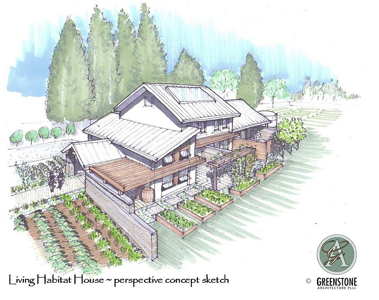 Greenstone Architecture prepared this sketch of a &quot;Living Habitat House&quot; Clark County is proposing to build at 11217 N.E. Hazel Dell Ave.