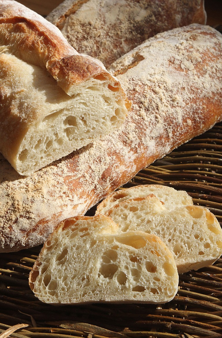 Ciabatta is known for a moist, porous interior captured within a flour-dusted, paper-thin crust.