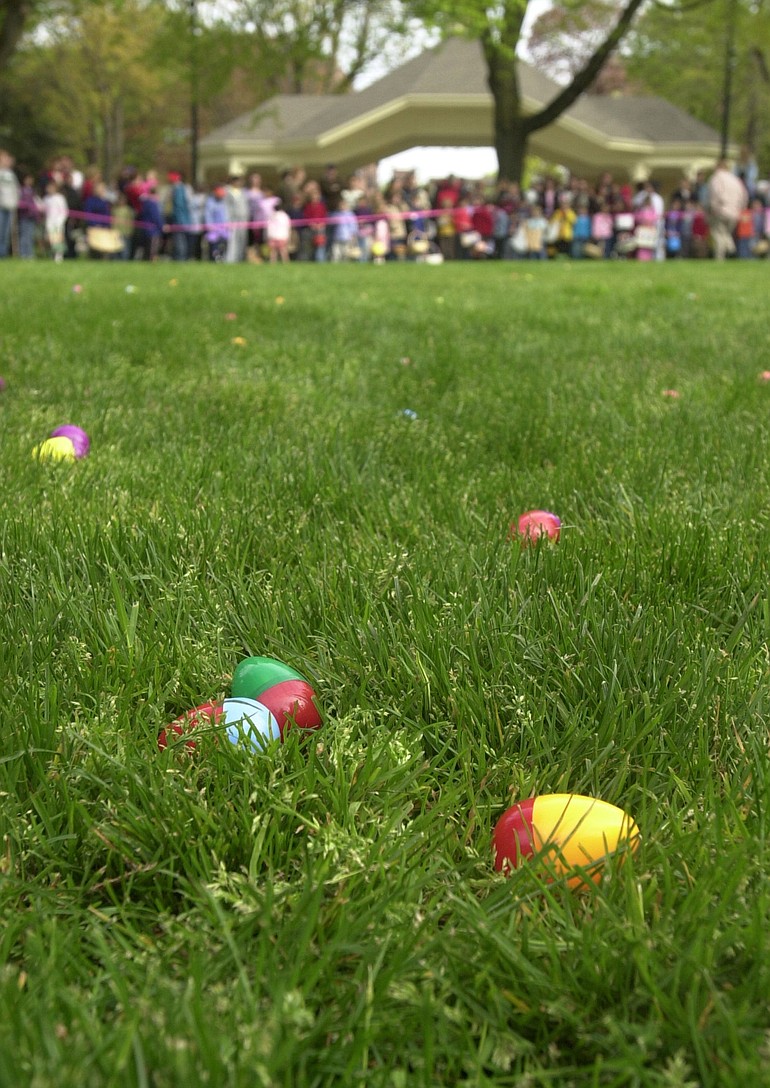 Children will gather Saturday at Esther Short Park to hunt eggs.