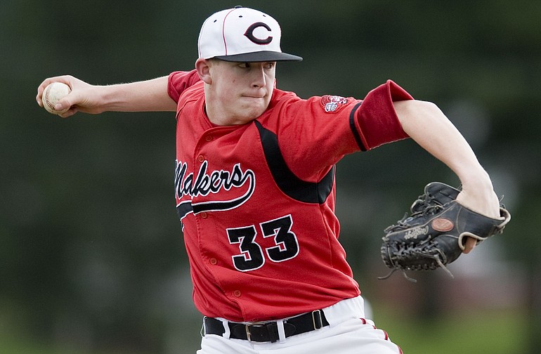 Camas pitcher Kurt Yinger strikes out 12 batters in a 4-1 win against Mt. View, Friday, April 29, 2011.