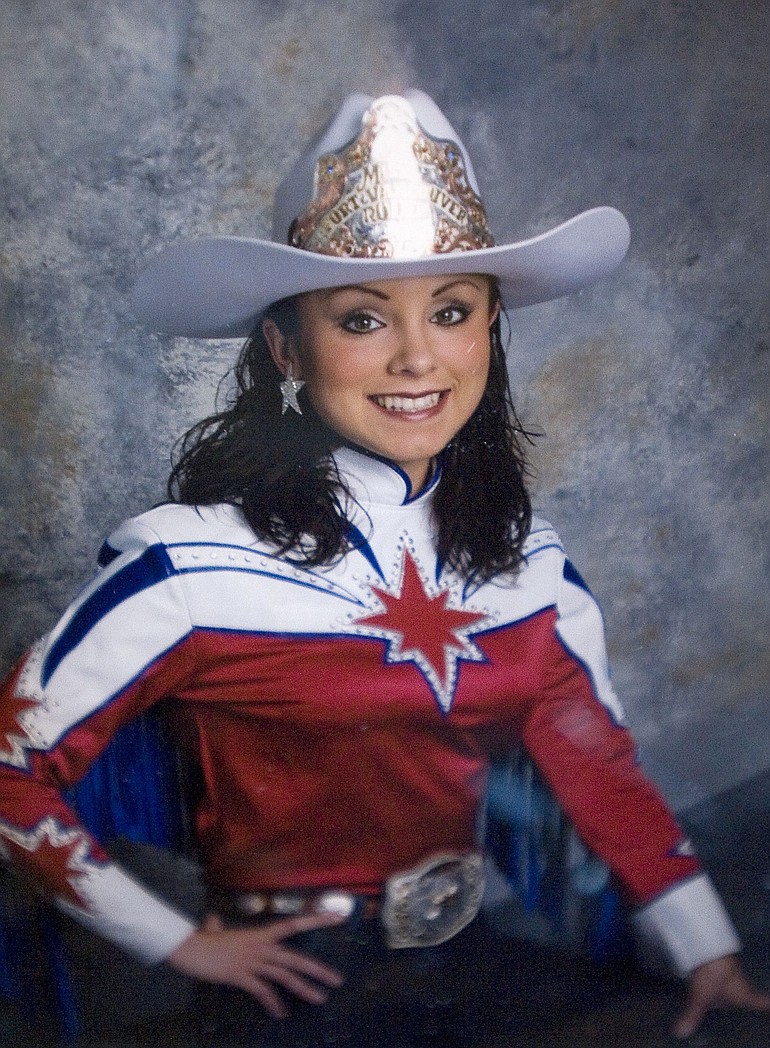 Tegan Rushworth's 2003 Fort Vancouver Rodeo Queen photo.