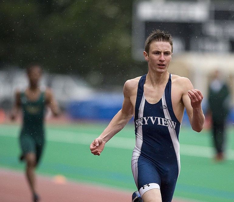 Skyview's Brad Michael wins the 400 meters at the Class 4A Greater St.
