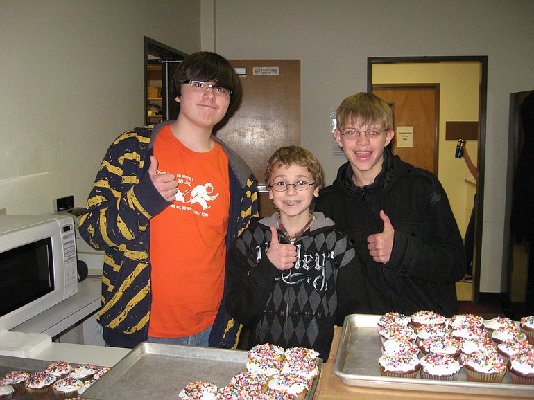 Vancouver Christian School junior high boys held a bake sale to raise money for disaster relief for Japan.