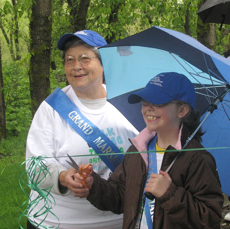 Grand marshals of the 2011 Vancouver Arthritis Walk were Aloma Cole, left, and Faith McIntosh, both of Vancouver.