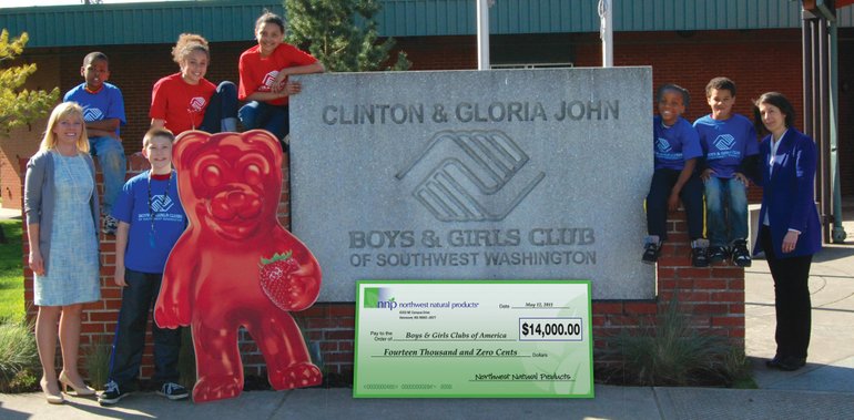 Northwest Natural Products donated $14,000 to the Boys and Girls Clubs of Southwest Washington.