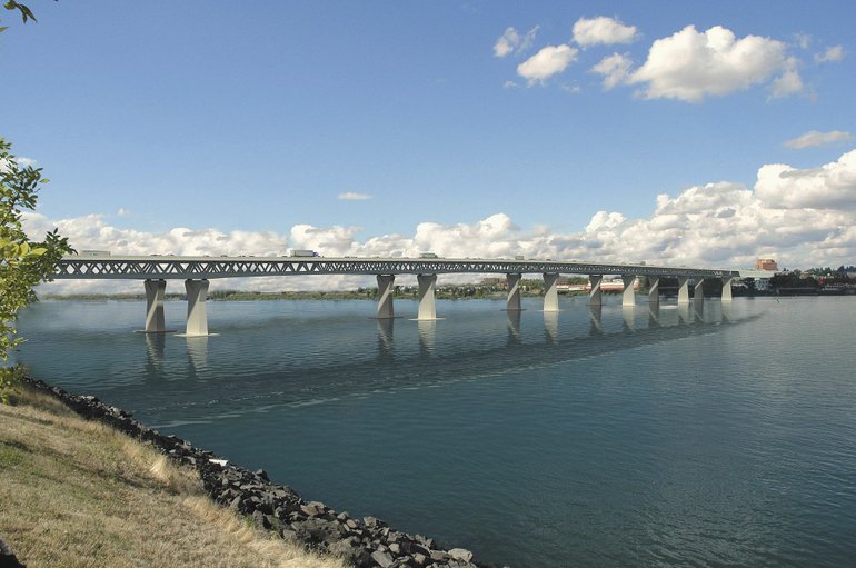 Charging cars and trucks to use a new Interstate 5 bridge was expected to provide about one-third of total project costs, or about $1.3 billion.