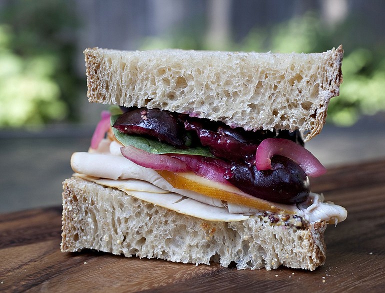 Turkey Sandwiches with Smoked Gouda, Pickled Red Onion and Cherries