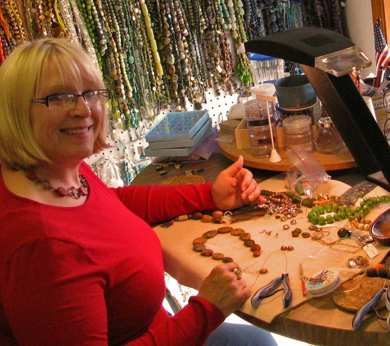 Washougal Jewelry artist Dennise Larson draws inspiration and materials from her travels.