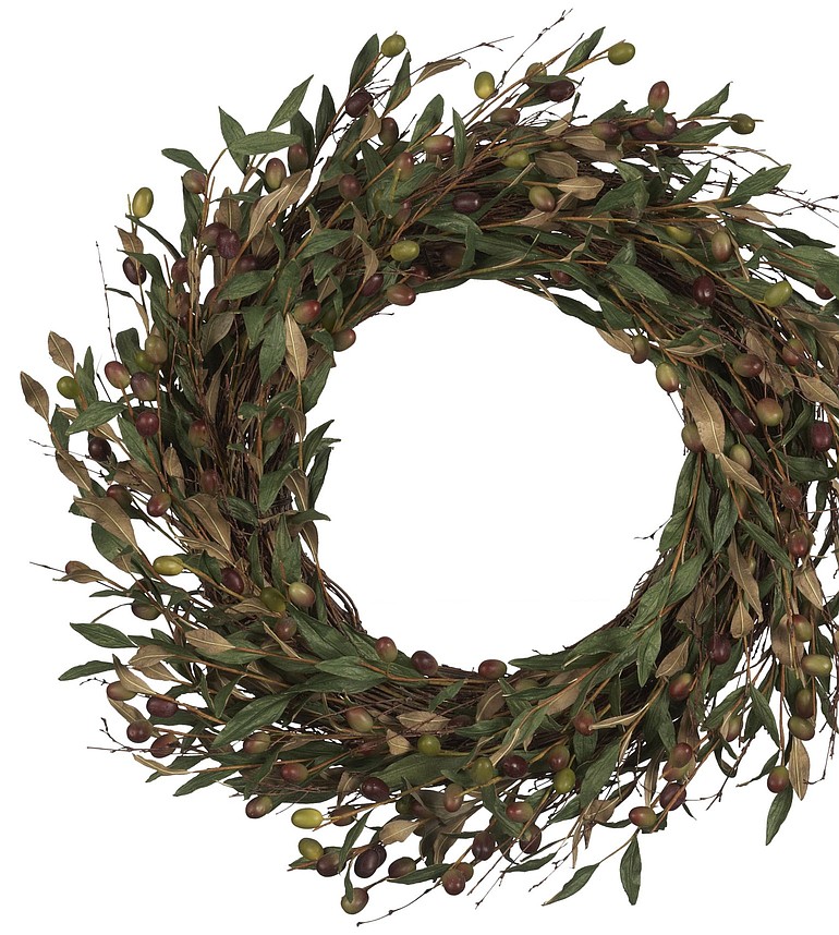 The Crate &amp; Barrel olive wreath.