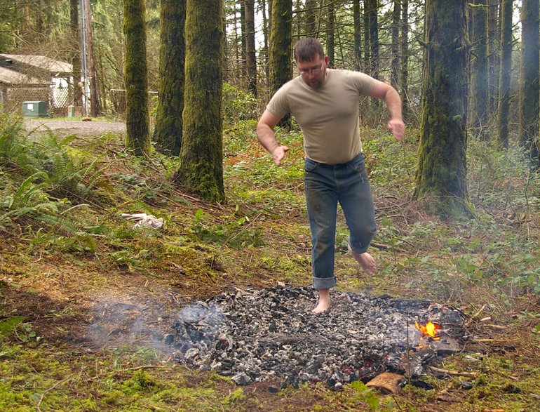 Jeff Davis puts his feet to the fire.