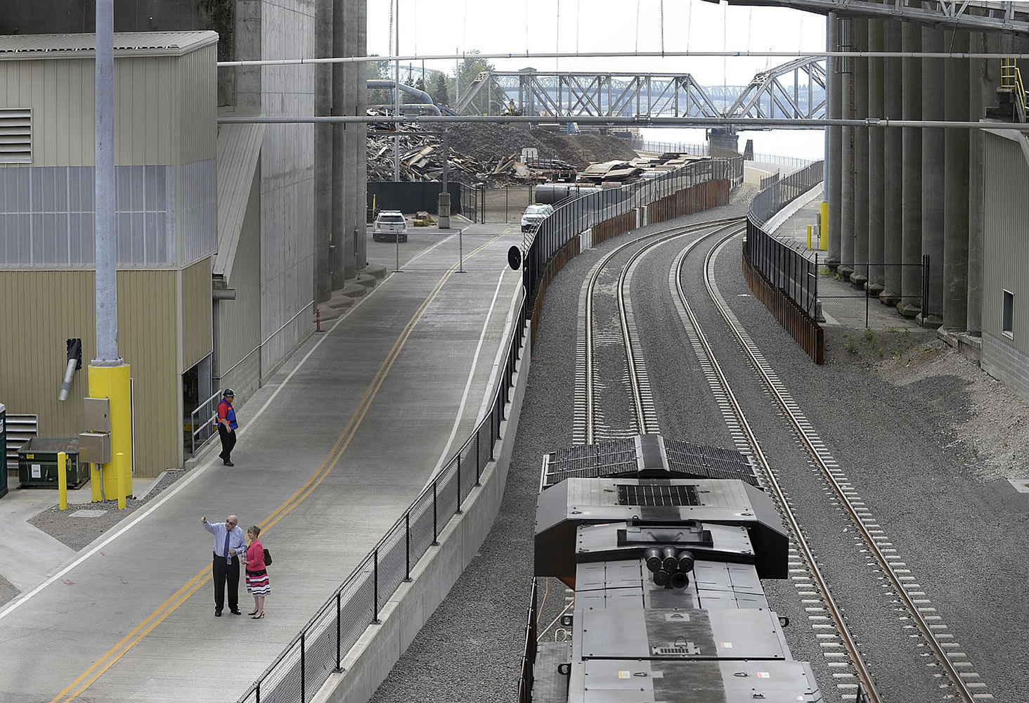 The Port of Vancouver on Aug. 13 celebrated the completion of a new $30 million rail entrance project. Dubbed the &quot;trench,&quot; it allows trains to move under the Columbia River Rail Bridge and to avoid conflicts with BNSF Railway and Union Pacific Railroad mainlines.