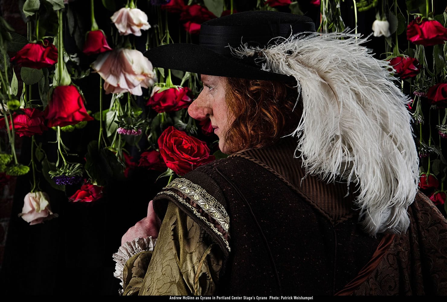 Andrew McGinn stars as the title character in Portland Center Stage's &quot;Cyrano,&quot; April 4 through May 3, 2015 at the Gerding Theater in Portland.