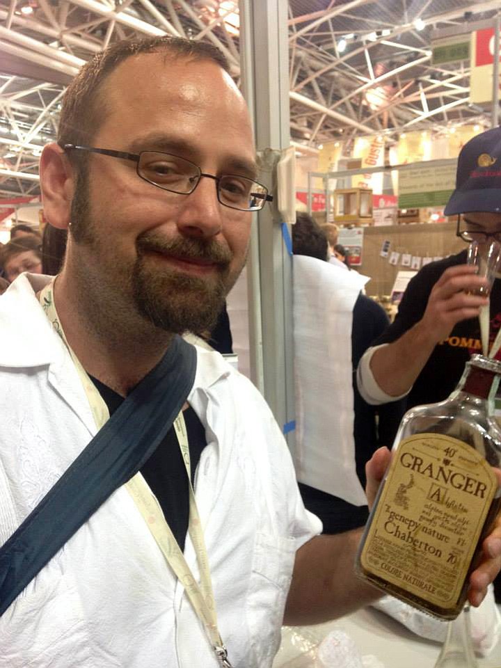 Warren Neth enjoys a sip of genepi, a tasty liqueur from the north of Italy, during his visit to the Salone de Gusto.