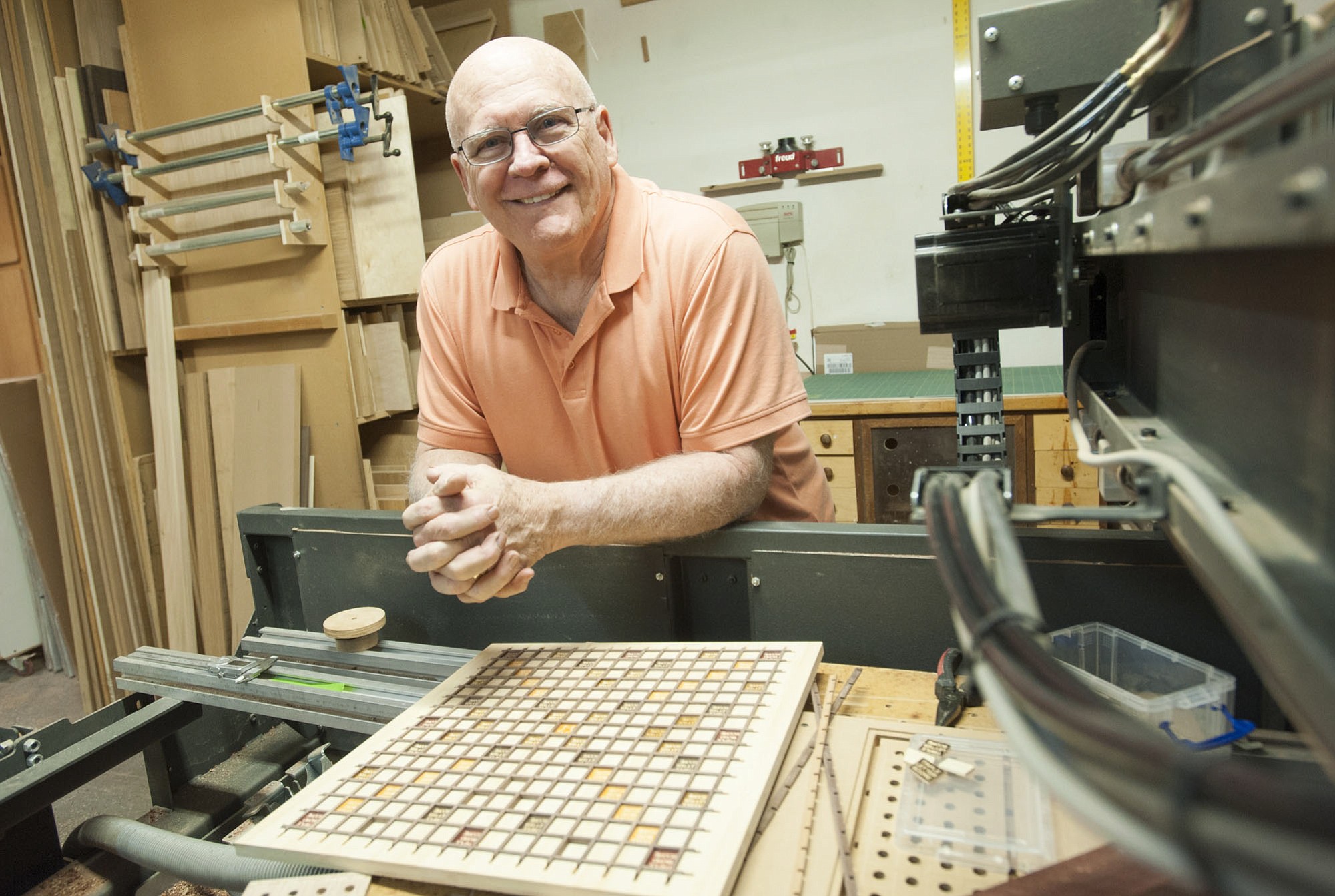 Woodworker Dave Smith is at home in his woodshop in Vancouver.