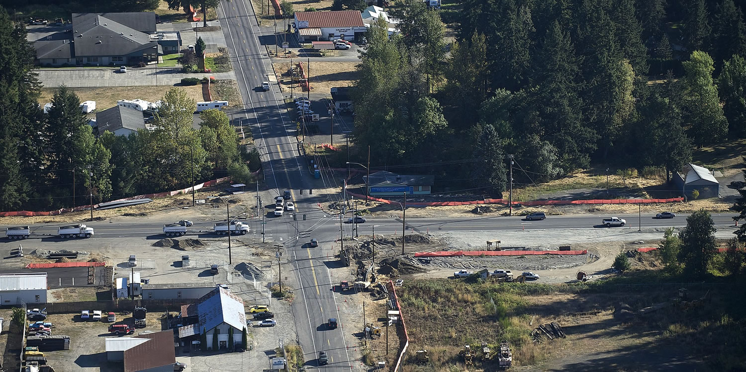 Construction crews recently began paving a stretch of state Highway 502 near Dollars Corner.
