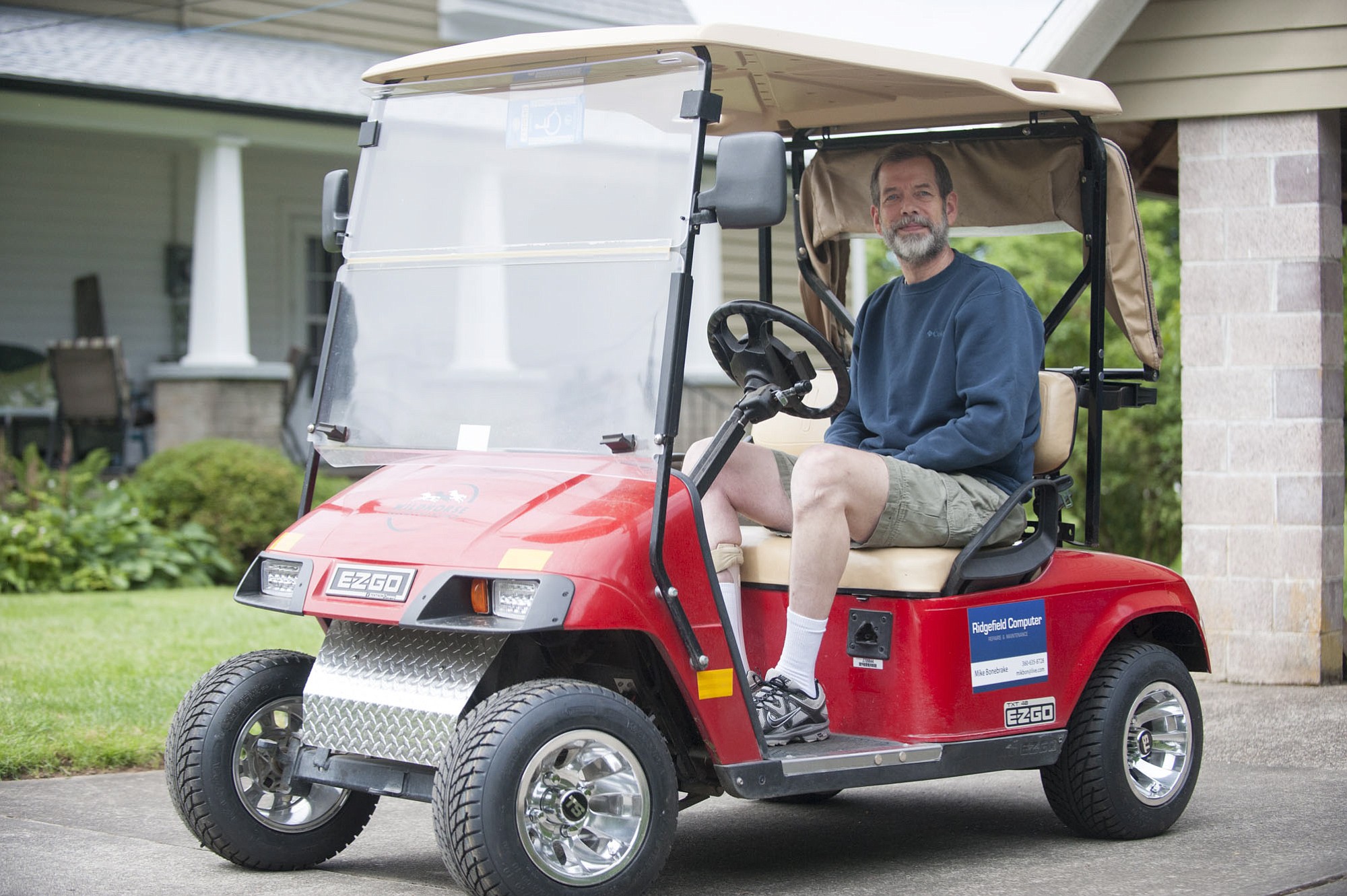 Ridgefield resident Mike Bonebrake fought for more than a year to see a golf cart zone implemented  in the city. That vision became a reality this month.