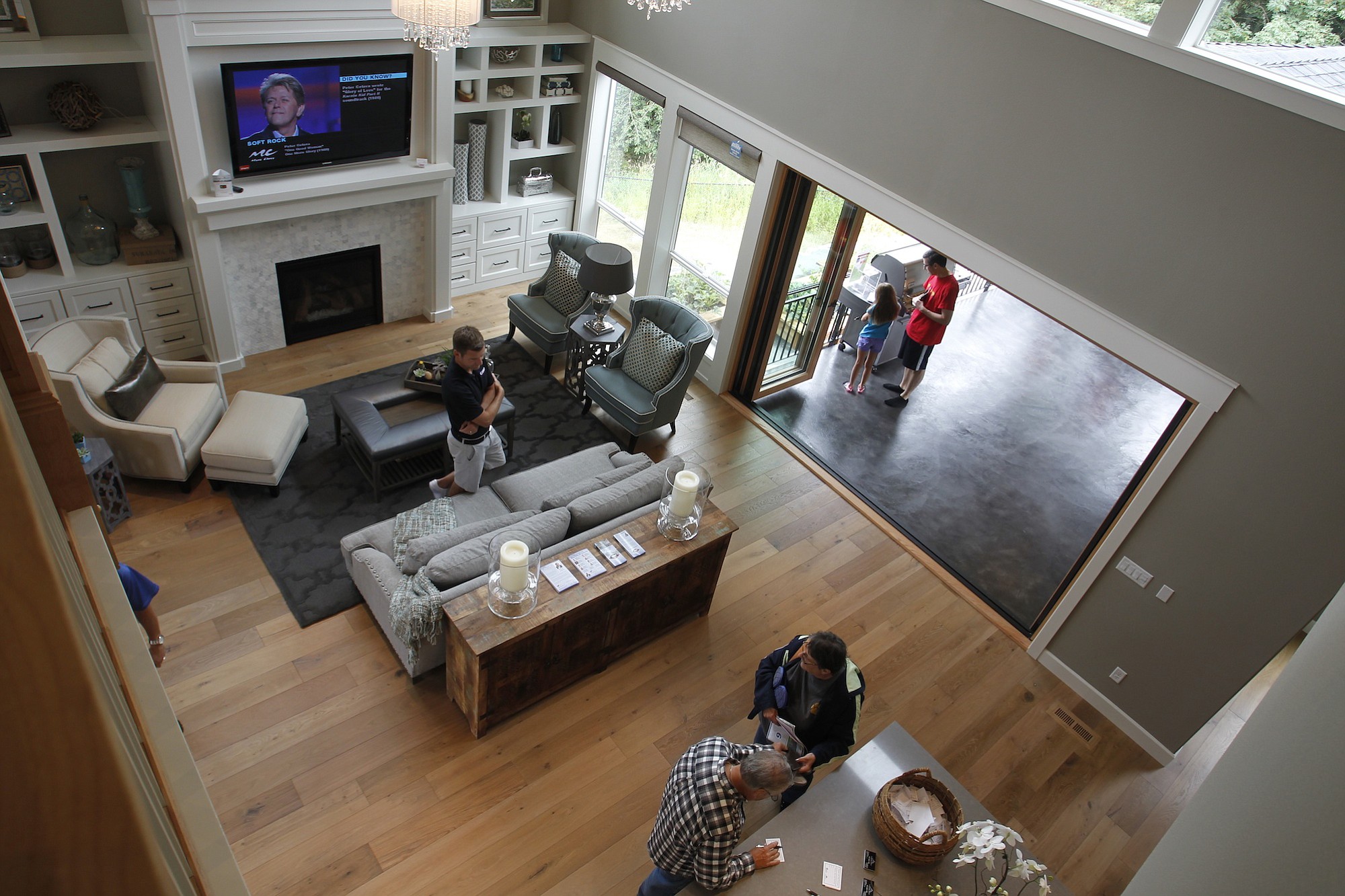 Photos by Steve Dipaola for the Columbian
The Finleigh, by Cascade West Develoment, features four bedrooms and 4.5 baths in its two floors. The home is designed with both contemporary and traditional elements suitable for family living.