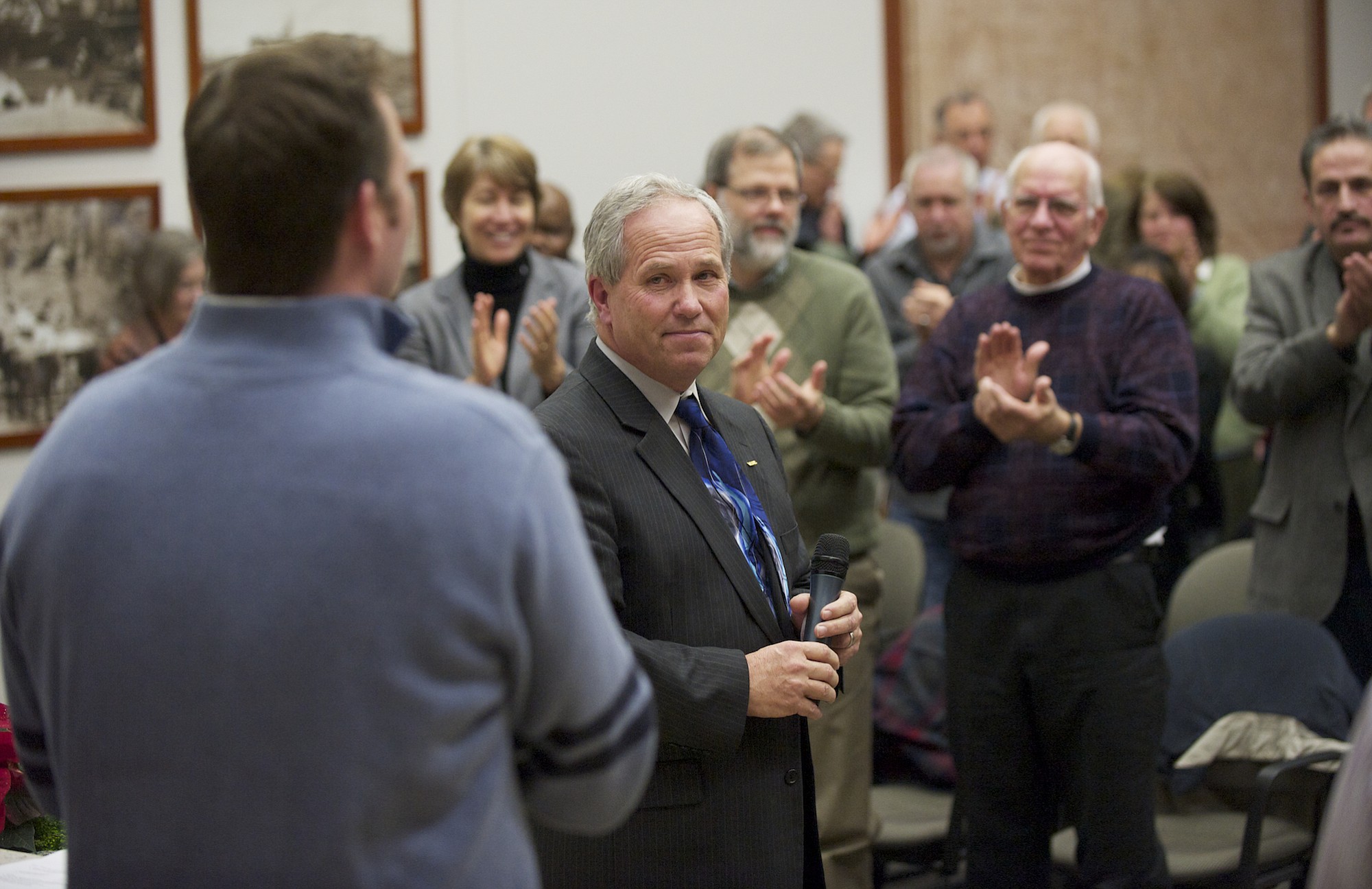 The community thanks then-Clark County Commissioner Marc Boldt for his service during an open house at the Clark County Public Service Center in December 2012 after he was voted out of office.