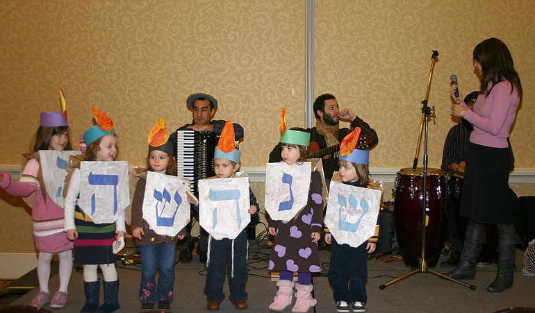 Students from The Gan, Vancouver's Jewish preschool, perform at a Hanukkah celebration on Dec. 13.