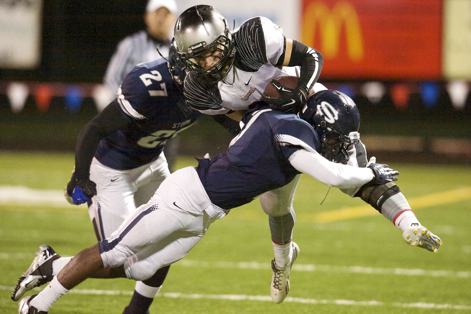 Union's Jack Bauer gained 123 of his 137 rushing yards and both of his touchdowns in the second half against Skyview.