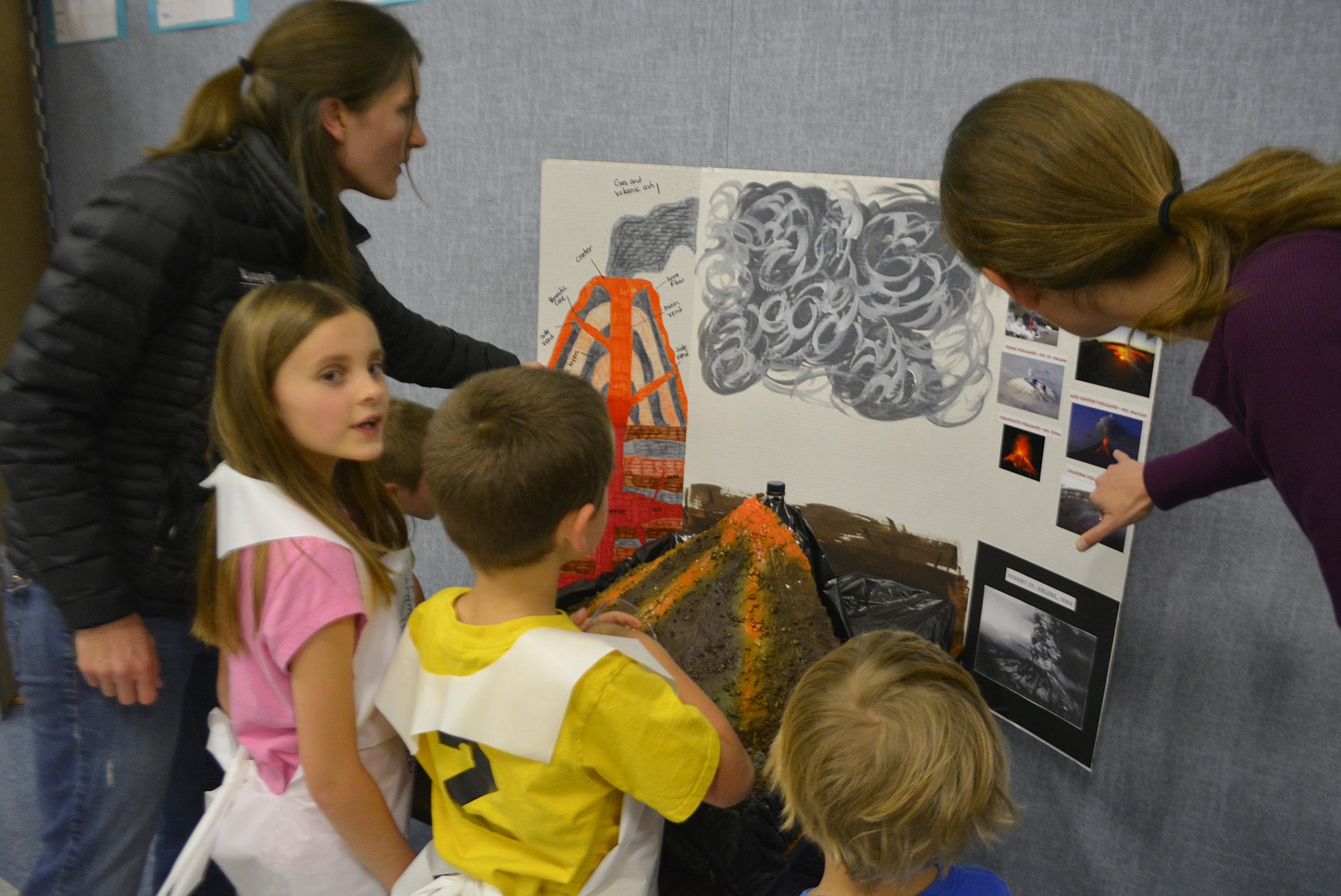 Washougal: Students check out a volcano at Gause Elementary School's science night.