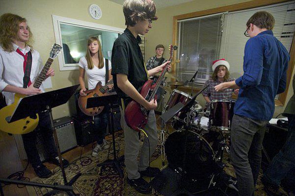 Here's an Opus Music School Jam Band of a few years back, working hard in the studio.