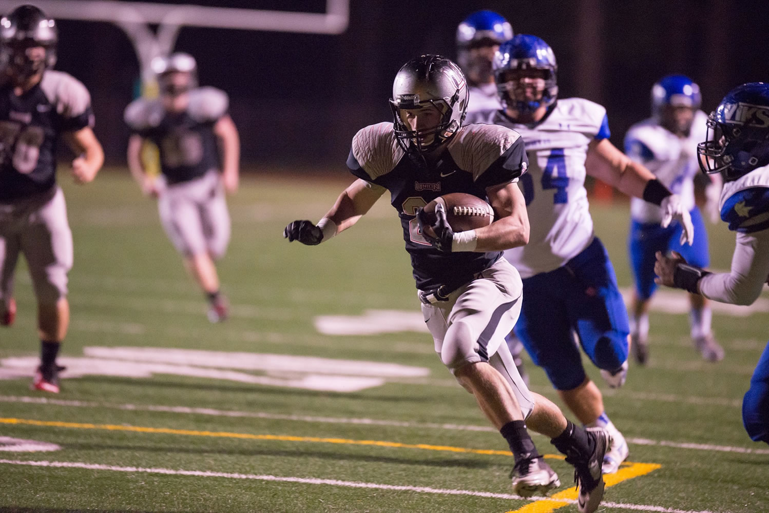 Union's Caleb Browning rushed for 134 yards and three touchdowns against Curtis.