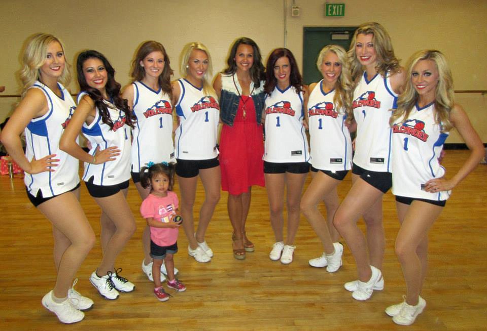 Photos from the Vancouver Volcanoes
Vancouver Volcanoes Dancers coach Desiree Goode, center, catches up with alumnae of her dance team.
