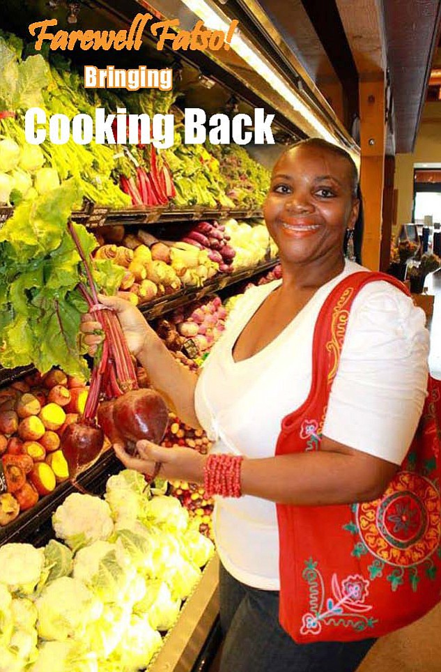 Chrisetta Mosley on the cover of her new cookbook &quot;Bringing Cooking Back.&quot;