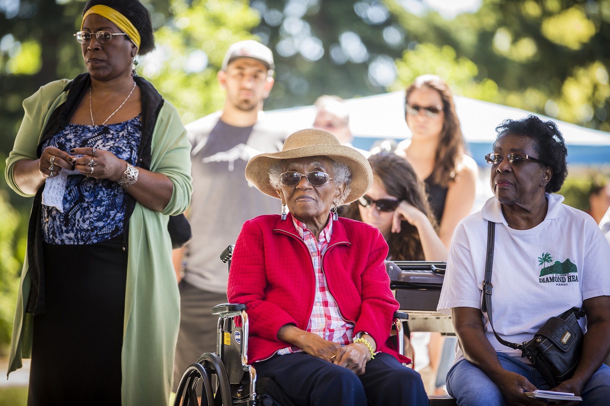 Bertha Baugh, who has been a member of the Vancouver branch of the NAACP since 1942, attends the Juneteenth event at Marshall Community Park Saturday.