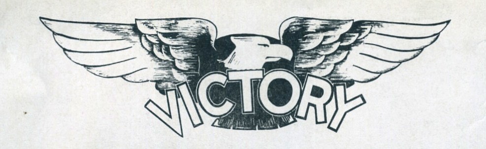 &quot;Victory&quot; graphic in the 1943 &quot;Alki&quot; yearbook.