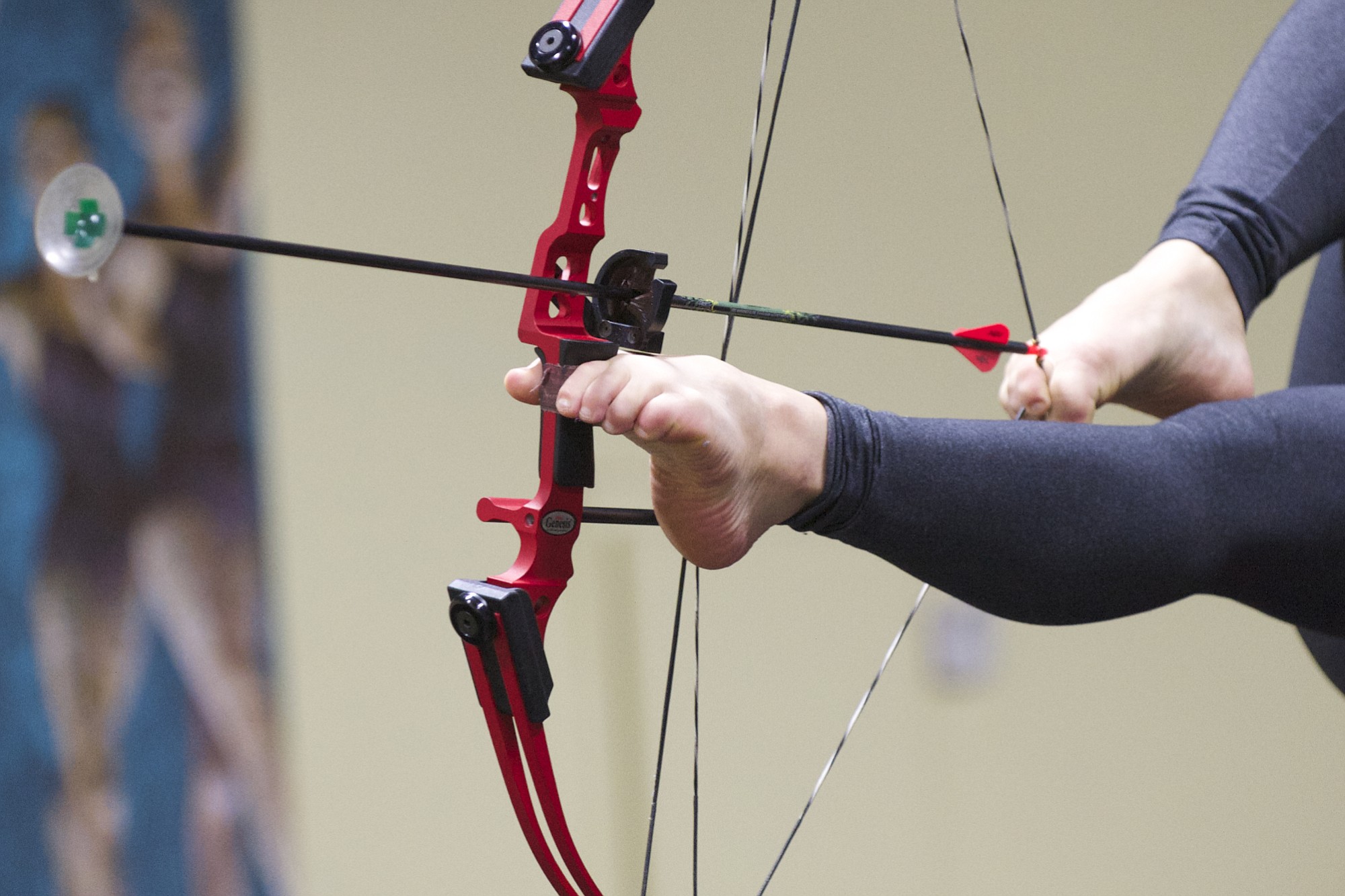 Brittany Walsh said her acrobatic archery trick was inspired by an old photograph of a Mongolian circus performer.