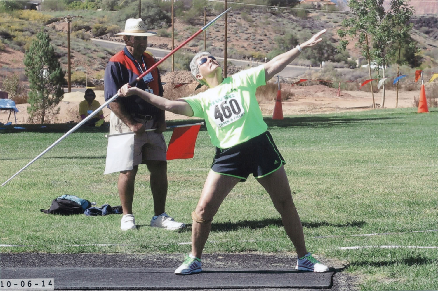 Janice Bradley of Battle Ground set a personal record in the javelin at the Huntsman World Senior Games on Oct. 6.