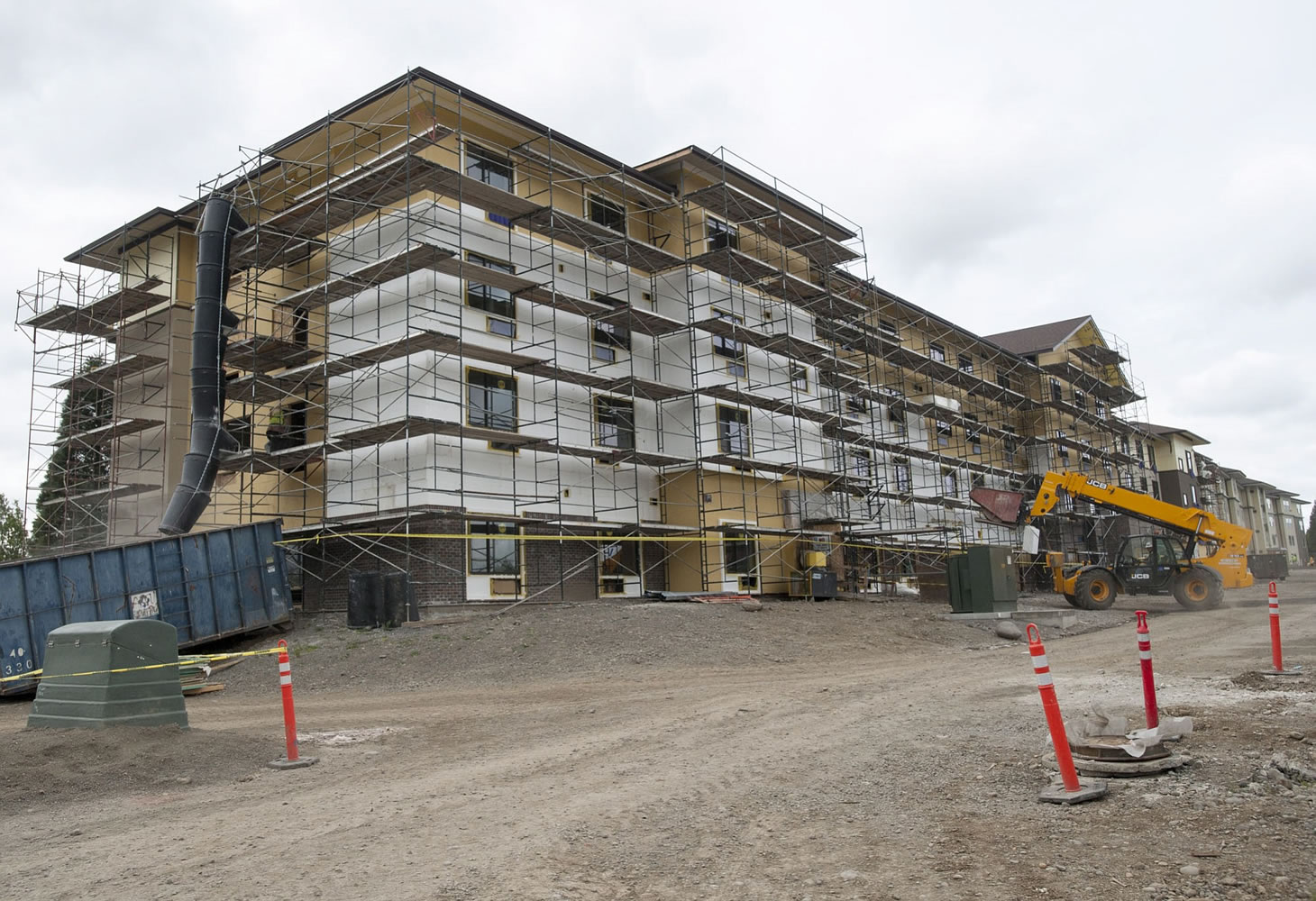 Work is nearing completion at the TownePlace Suites by Marriott, an extended-stay hotel with 115 guest rooms.