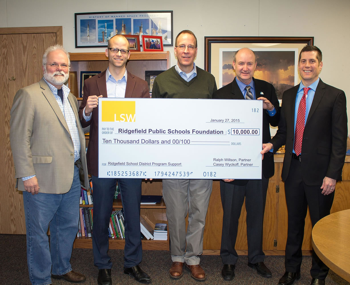 Ridgefield: Vancouver-based LSW Architects donated $10,000 to the Ridgefield School District.