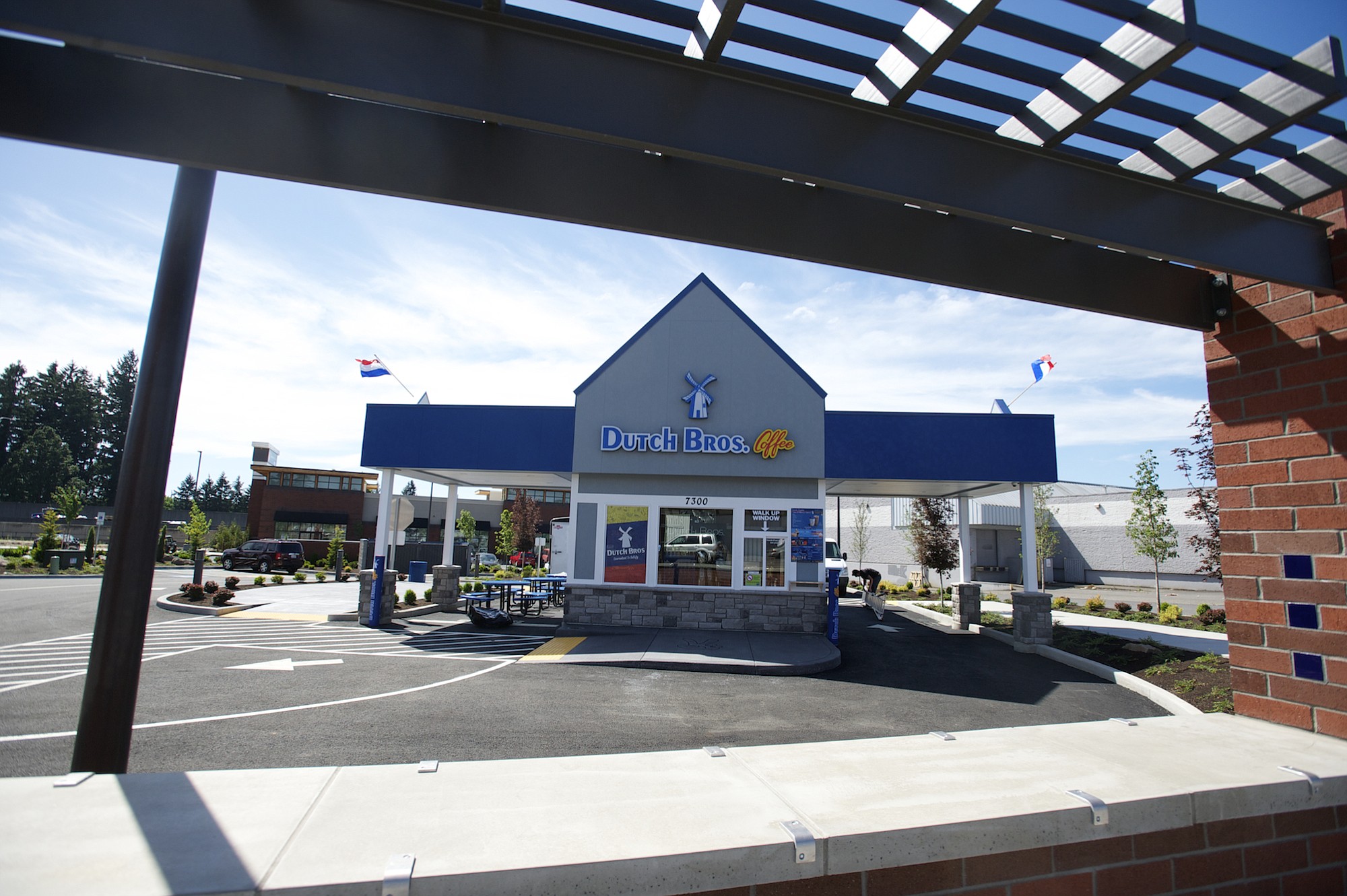 Photos by Steven Lane/The Columbian
Dutch Bros. Coffee will hold a grand opening celebration today for this kiosk at 7300 N.E. Highway 99, with specials on drinks.