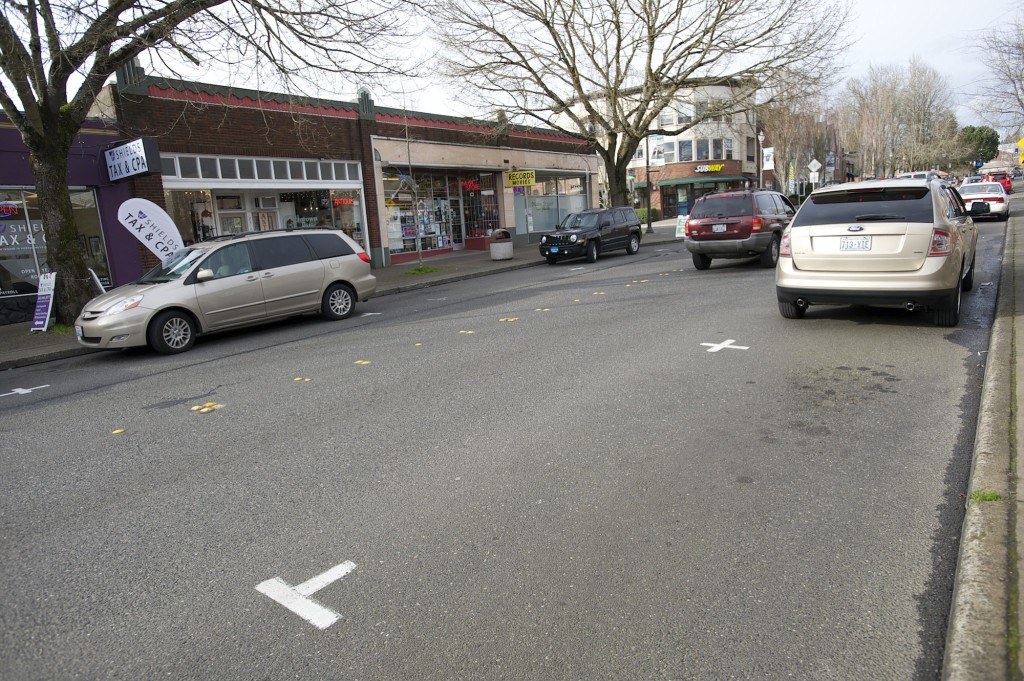 While some Uptown Village residents and businesses have complained that there's not enough parking along Main Street during peak times, there are often spots available that are only a few blocks away -- and many of them are available during nonpeak business hours.